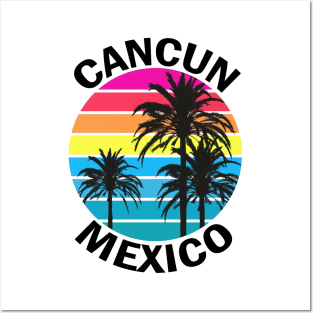 Cancun Sunset: A Vacation Poster Posters and Art